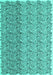 Abstract Turquoise Contemporary Rug, con1057turq