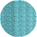 Round Machine Washable Abstract Light Blue Contemporary Rug, wshcon1057lblu