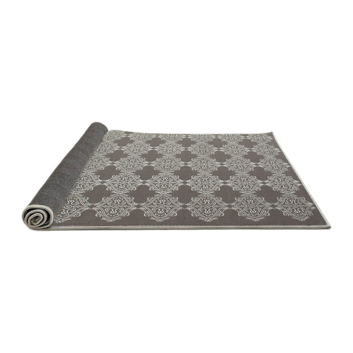 Thickness of Contemporary Dark Gray Modern Rug, con1058