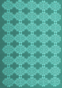 Abstract Turquoise Contemporary Rug, con1058turq