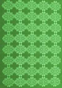 Abstract Green Contemporary Rug, con1058grn