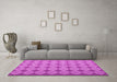 Machine Washable Abstract Pink Contemporary Rug in a Living Room, wshcon1058pnk