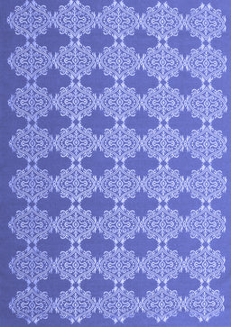 Abstract Blue Contemporary Rug, con1058blu
