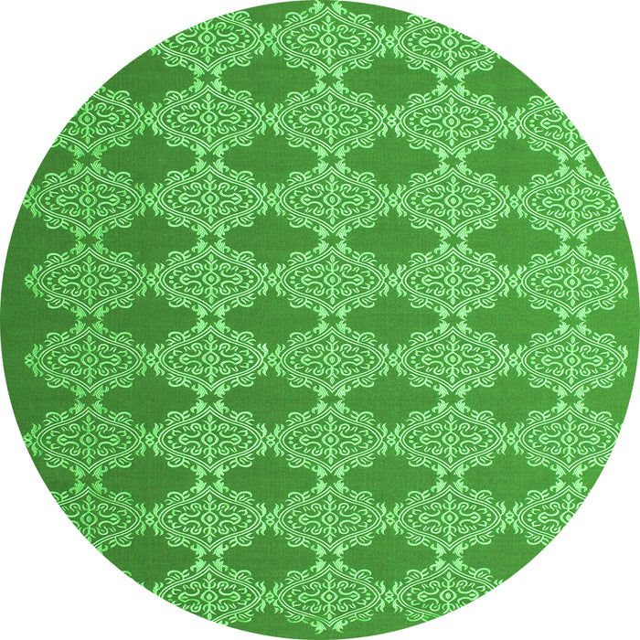Square Abstract Green Contemporary Rug, con1058grn