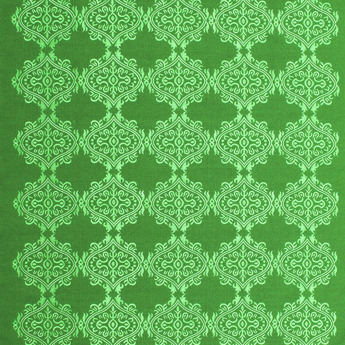 Serging Thickness of Machine Washable Abstract Green Contemporary Area Rugs, wshcon1058grn