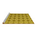 Sideview of Machine Washable Abstract Yellow Contemporary Rug, wshcon1058yw