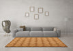 Machine Washable Abstract Orange Contemporary Area Rugs in a Living Room, wshcon1058org