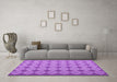 Machine Washable Abstract Purple Contemporary Area Rugs in a Living Room, wshcon1058pur