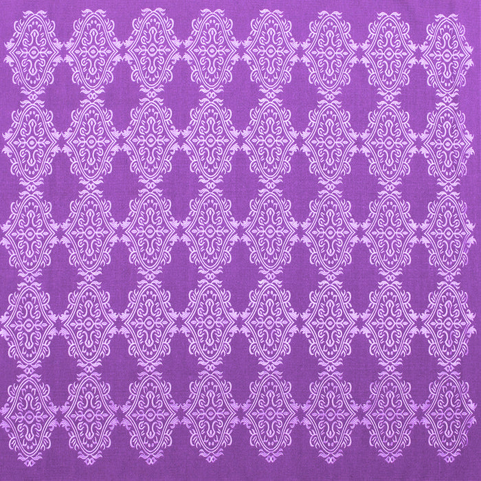 Square Abstract Purple Contemporary Rug, con1058pur