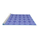 Sideview of Machine Washable Abstract Blue Contemporary Rug, wshcon1058blu