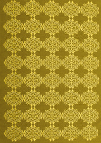 Abstract Yellow Contemporary Rug, con1058yw