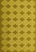 Abstract Yellow Contemporary Rug, con1058yw