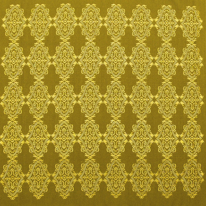 Square Abstract Yellow Contemporary Rug, con1058yw