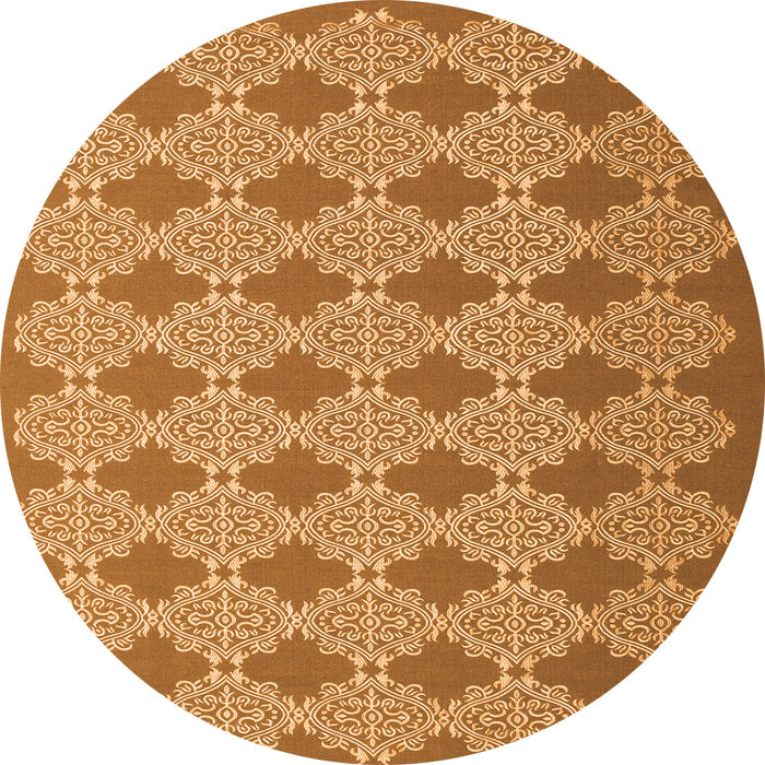Square Abstract Orange Contemporary Rug, con1058org
