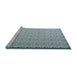 Serging Thickness of Machine Washable Contemporary Light Steel Blue Rug, wshcon1059