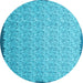 Round Machine Washable Abstract Light Blue Contemporary Rug, wshcon1059lblu