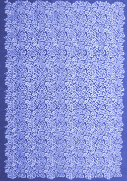 Abstract Blue Contemporary Rug, con1059blu