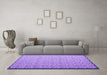 Machine Washable Abstract Purple Contemporary Area Rugs in a Living Room, wshcon1059pur