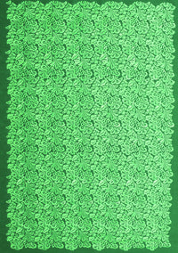 Abstract Green Contemporary Rug, con1059grn