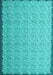 Machine Washable Abstract Turquoise Contemporary Area Rugs, wshcon1059turq