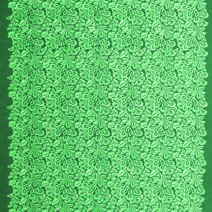 Serging Thickness of Machine Washable Abstract Green Contemporary Area Rugs, wshcon1059grn