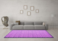 Machine Washable Abstract Pink Contemporary Rug, wshcon1059pnk