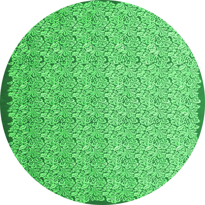 Square Abstract Green Contemporary Rug, con1059grn