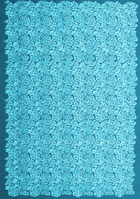 Abstract Light Blue Contemporary Rug, con1059lblu