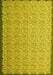 Abstract Yellow Contemporary Rug, con1059yw