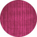 Round Abstract Pink Contemporary Rug, con105pnk