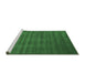 Sideview of Machine Washable Abstract Emerald Green Contemporary Area Rugs, wshcon105emgrn