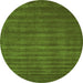 Square Abstract Green Contemporary Rug, con105grn