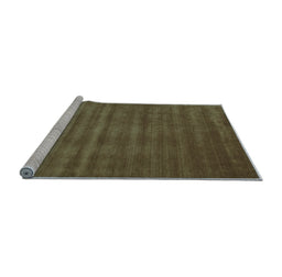 Sideview of Machine Washable Abstract Light Blue Contemporary Rug, wshcon105lblu
