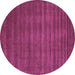 Round Abstract Purple Contemporary Rug, con105pur