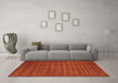 Machine Washable Abstract Orange Contemporary Area Rugs in a Living Room, wshcon105org