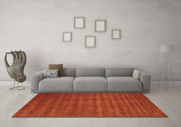 Machine Washable Abstract Orange Contemporary Rug, wshcon105org