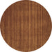 Round Abstract Brown Contemporary Rug, con105brn