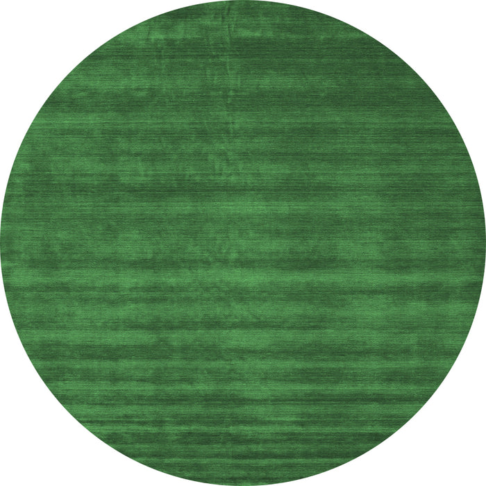 Round Abstract Emerald Green Contemporary Rug, con105emgrn