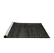 Serging Thickness of Machine Washable Contemporary Charcoal Black Rug, wshcon106