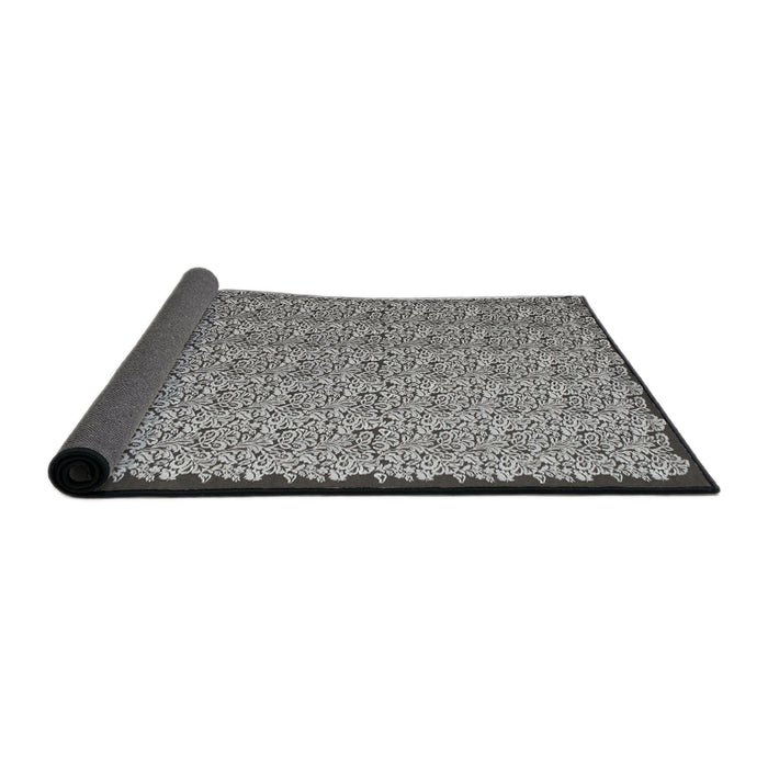 Thickness of Contemporary Silver Gray Modern Rug, con1060