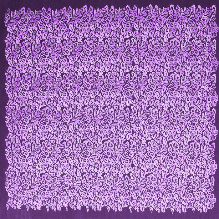Square Abstract Purple Contemporary Rug, con1060pur