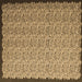 Square Machine Washable Abstract Brown Contemporary Rug, wshcon1060brn