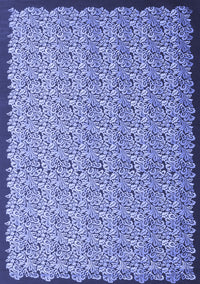 Abstract Blue Contemporary Rug, con1060blu