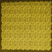 Square Abstract Yellow Contemporary Rug, con1060yw