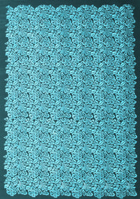 Abstract Light Blue Contemporary Rug, con1060lblu