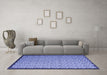 Machine Washable Abstract Blue Contemporary Rug in a Living Room, wshcon1060blu