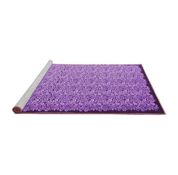 Sideview of Machine Washable Abstract Purple Contemporary Area Rugs, wshcon1060pur