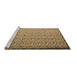 Sideview of Machine Washable Abstract Brown Contemporary Rug, wshcon1060brn