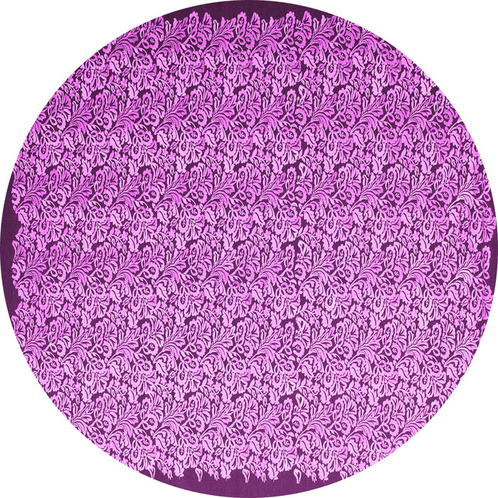 Round Abstract Pink Contemporary Rug, con1060pnk