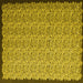 Square Machine Washable Abstract Yellow Contemporary Rug, wshcon1060yw